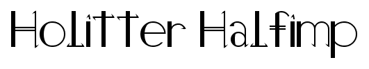Holitter Halfimp font